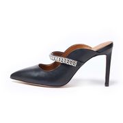 SABOT DUKE IN PELLE CON TACCO ALTO E STRASS Donna Black SABOT DUKE IN PELLE CON TACCO ALTO E STRASS Donna Black