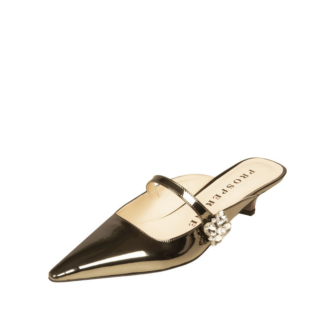 SABOT SPECCHIO Donna Canna di Fucile Strass