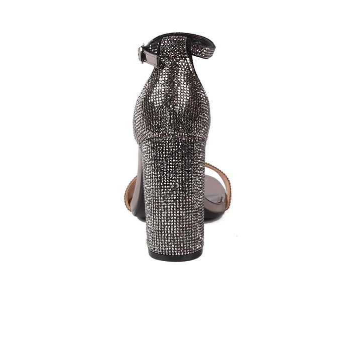 SANDALI ALTO FULL STRASS CON CINTURINO