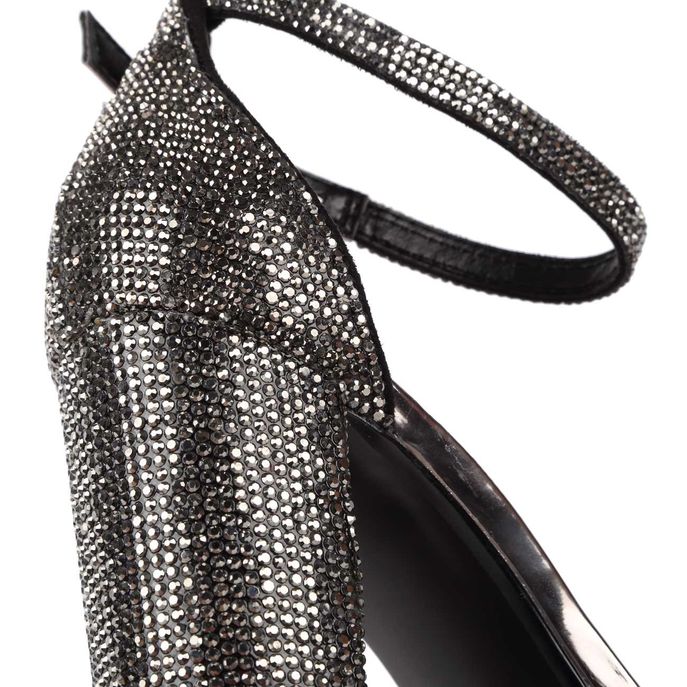 SANDALI ALTO FULL STRASS CON CINTURINO