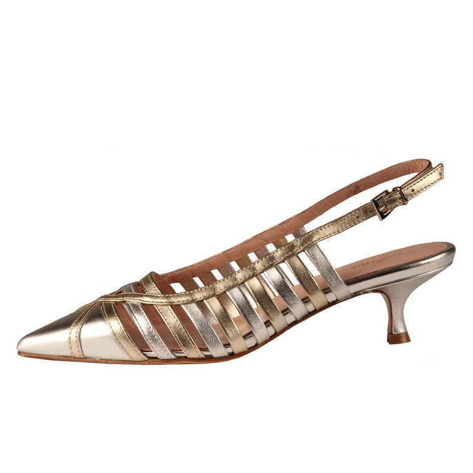 SANDALI CHANEL LAMINATO Donna Argento