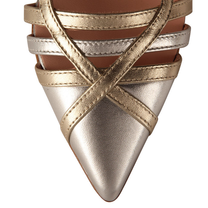 SANDALI CHANEL LAMINATO Donna Argento