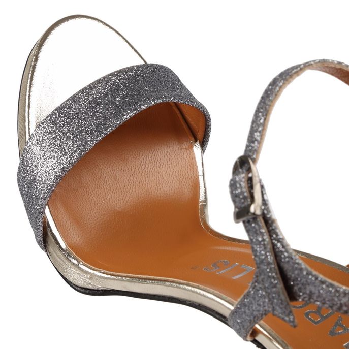 SANDALI GLITTER CON TACCO STILETTO Donna Peltro