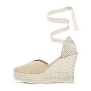 SANDALI HAMPTONS ZEPPATO CON LACCI Donna Beige Champagne SANDALI HAMPTONS ZEPPATO CON LACCI Donna Beige Champagne