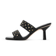 SANDALI MULE AMELIA ECOPELLE CON BORCHIETTE Donna Nero SANDALI MULE AMELIA ECOPELLE CON BORCHIETTE Donna Nero