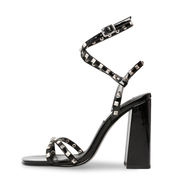 SANDALI TAZIE IN VERNICE CON TACCO E BORCHIE Donna Black SANDALI TAZIE IN VERNICE CON TACCO E BORCHIE Donna Black