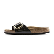 SANDALO MADRID BIG BUCKLE PATENT Unisex Patent Black SANDALO MADRID BIG BUCKLE PATENT Unisex Patent Black