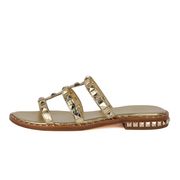 SANDALO PIATTO IN PELLE CON BORCHIE Donna Ariel gold SANDALO PIATTO IN PELLE CON BORCHIE Donna Ariel gold