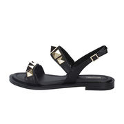 SANDALO WREN PIATTO IN PELLE Donna Nero SANDALO WREN PIATTO IN PELLE Donna Nero
