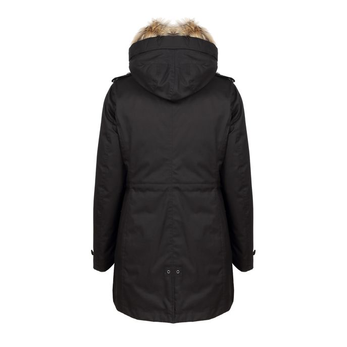 SCARLETT PARKA CON PELO E FODERA TRAPUNTATA STACCABILE Donna Black