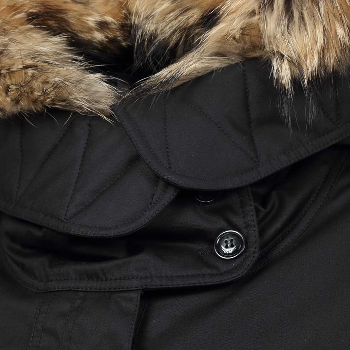 SCARLETT PARKA CON PELO E FODERA TRAPUNTATA STACCABILE Donna Black