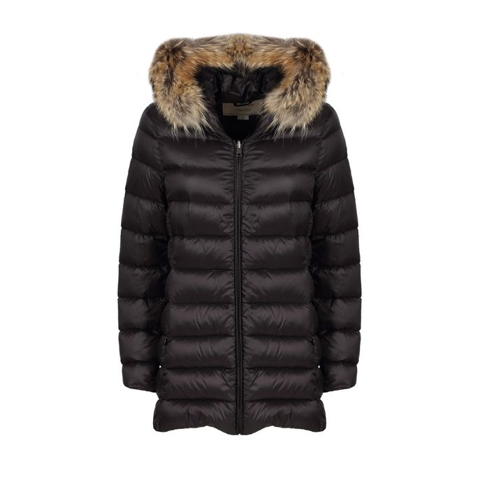 SCARLETT PARKA CON PELO E FODERA TRAPUNTATA STACCABILE Donna Black