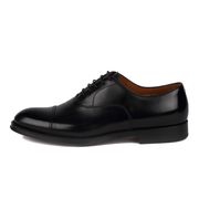 SCARPA OXFORD STRINGATA IN PELLE SPAZZOLATA Uomo Nero Nero SCARPA OXFORD STRINGATA IN PELLE SPAZZOLATA Uomo Nero Nero