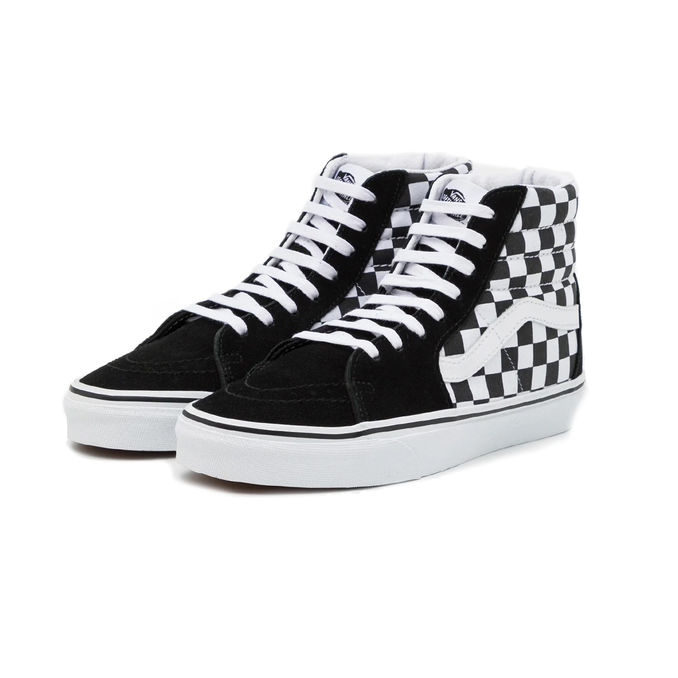 SCARPE ALTE CHECKRBOARD SK8-II Uomo Nero Bianco