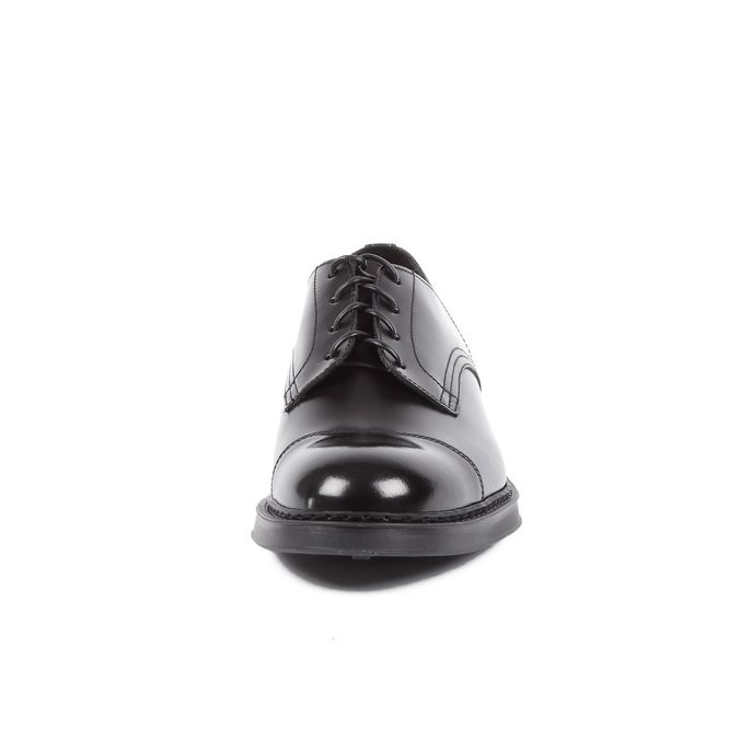 SCARPE DERBY IN PELLE SPAZZOLATA CON PUNTALE Uomo Nero