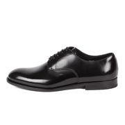 SCARPE DERBY IN PELLE SPAZZOLATA Uomo Nero SCARPE DERBY IN PELLE SPAZZOLATA Uomo Nero