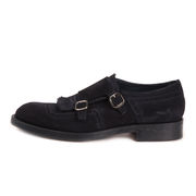 SCARPE DOPPIA FIBBIA PELLE SCAMOSCIATA E FRANGIA Uomo Blu SCARPE DOPPIA FIBBIA PELLE SCAMOSCIATA E FRANGIA Uomo Blu