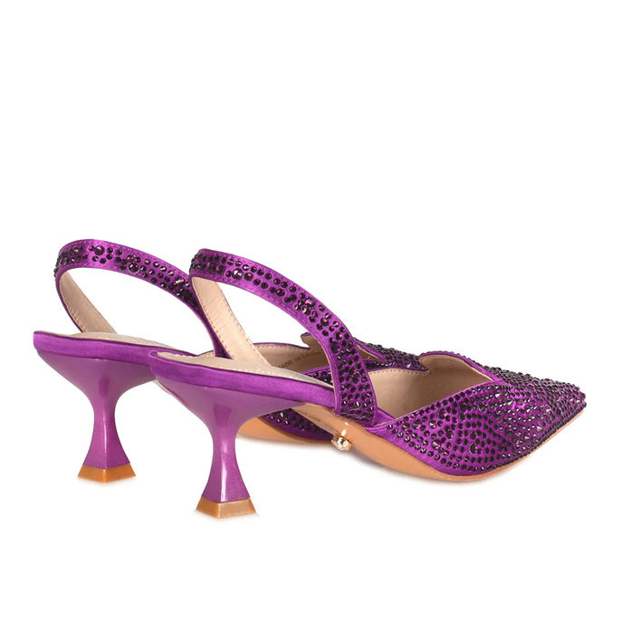 SCARPE FAFNIR VIOLA SLINGBACK/SWAROWSKY Donna Viola