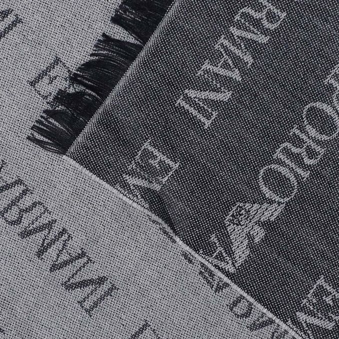 SCIARPA LOGO LETTERING JACQUARD Uomo Blu