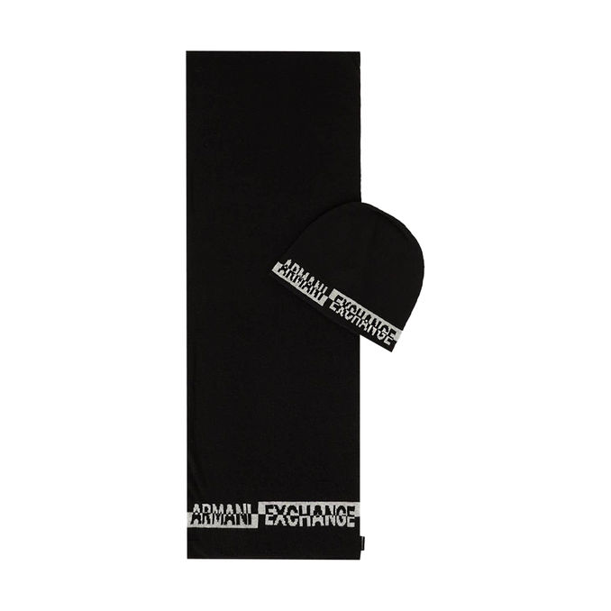SET BERRETTO E SCIARPA Uomo Black