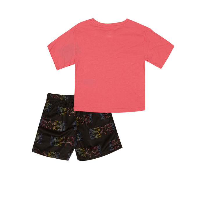 SET T-SHIRT BOXY MESH SHORTS Bimba Black