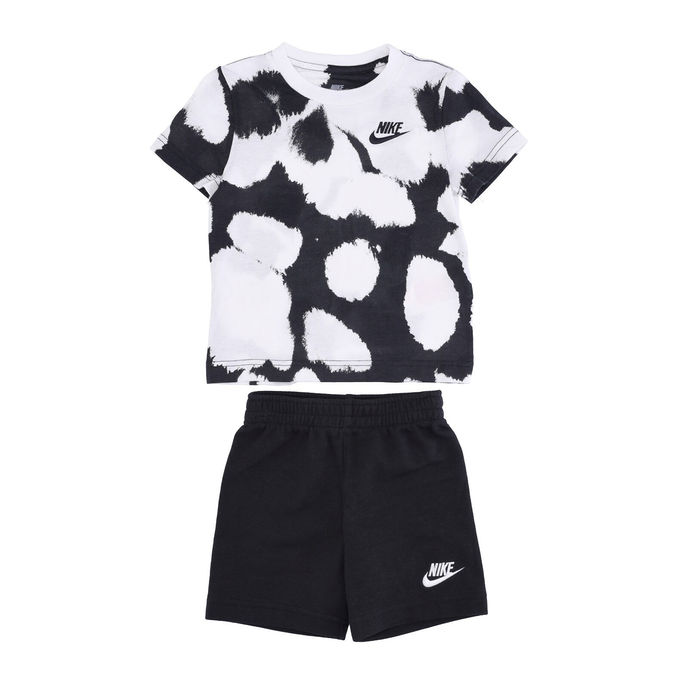 SET T-SHIRT + SHORT DYE DOT Bimbo Nero 