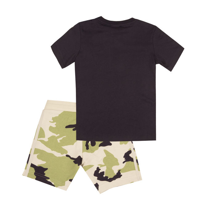 SET T-SHIRT SHORTS CAMO Bimbo Shadow Navy