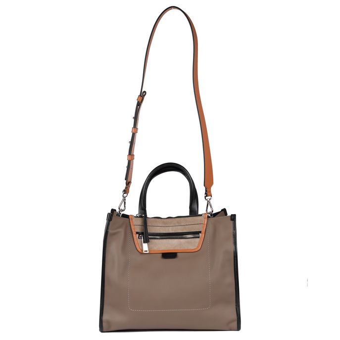 SHOPPER MULTICOLOR Donna Tortora Arancio