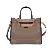 SHOPPER MULTICOLOR IN PELLE CON TRACOLLA Donna Tortora Arancio SHOPPER MULTICOLOR IN PELLE CON TRACOLLA Donna Tortora Arancio