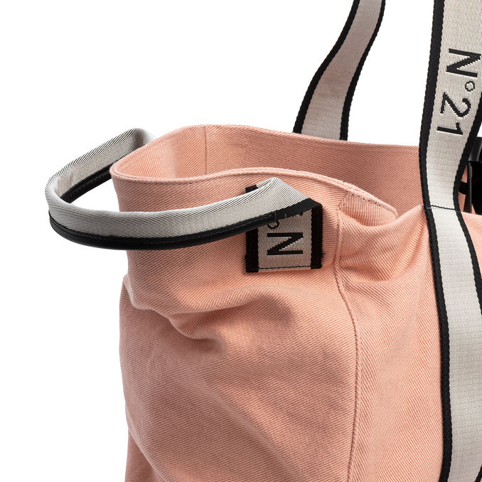 SHOPPING BAG IN GABARDINA Donna Nude