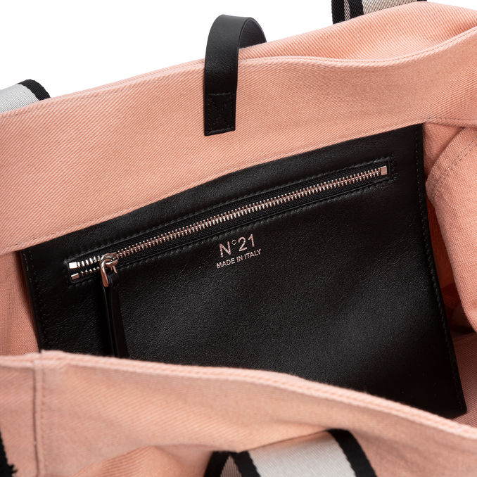 SHOPPING BAG IN GABARDINA Donna Nude