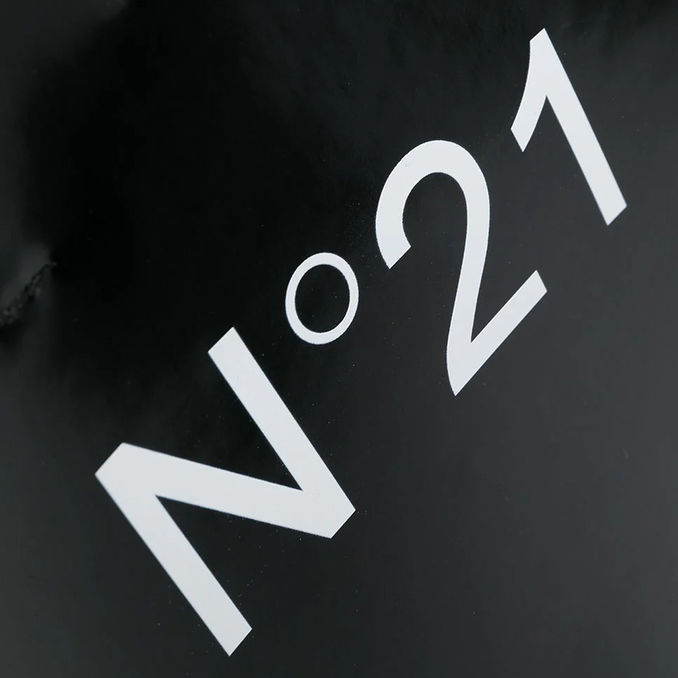 SHOPPING BAG PICCOLA IN ECOPELLE CON LOGO Donna Black