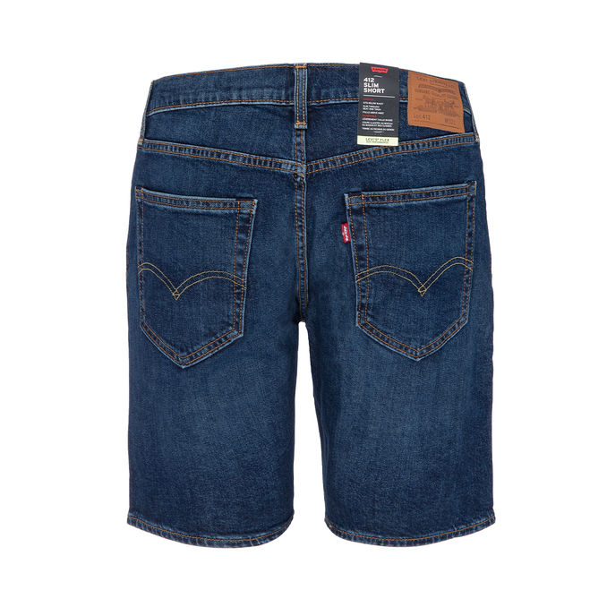 SHORT 412 SLIM DENIM SFRANGIATO Uomo Bye bye Denim scuro