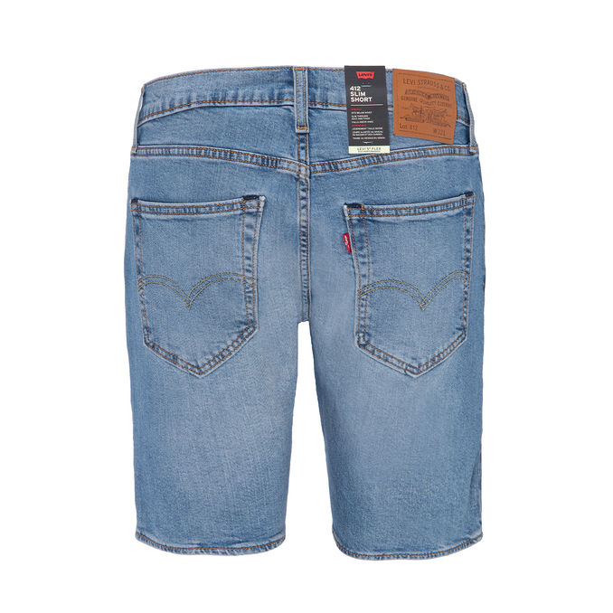 SHORT 412 SLIM DENIM SFRANGIATO Uomo Denim chiaro