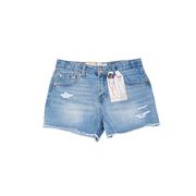 SHORT DENIM SLIM FIT CON STRAPPI Bambina Denim chiaro SHORT DENIM SLIM FIT CON STRAPPI Bambina Denim chiaro