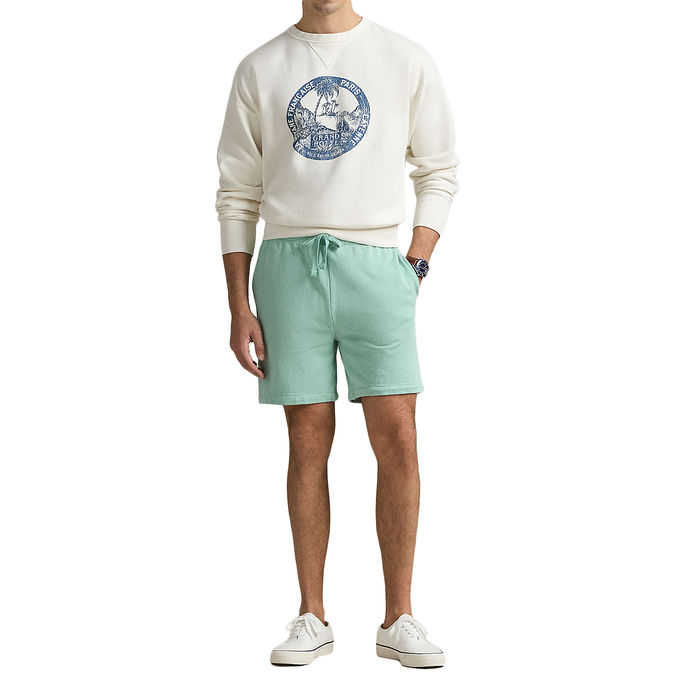 SHORTS LOOPBACK IN PILE LEGGERO Uomo Celadon