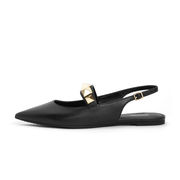 SLINGBACK IN PELLE CON BORCHIE Donna Nero SLINGBACK IN PELLE CON BORCHIE Donna Nero