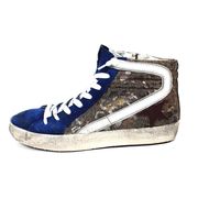 SNEAKER ALTA SLIDE SUEDE LUREX Bambino Blue SNEAKER ALTA SLIDE SUEDE LUREX Bambino Blue
