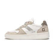 SNEAKER BASSA STRINGATA IN PELLE Donna White Beige SNEAKER BASSA STRINGATA IN PELLE Donna White Beige