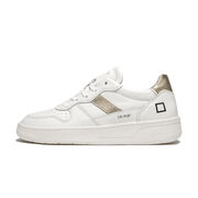 SNEAKER BASSA STRINGATA IN PELLE Donna White Platinum SNEAKER BASSA STRINGATA IN PELLE Donna White Platinum