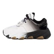 SNEAKER EXTASY IN NABUCK SFUMATO E NYLON Donna White Black SNEAKER EXTASY IN NABUCK SFUMATO E NYLON Donna White Black