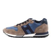 SNEAKER H383 IN NYLON E SUEDE Uomo Blu Beige SNEAKER H383 IN NYLON E SUEDE Uomo Blu Beige