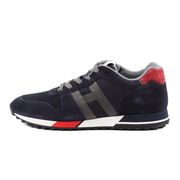 SNEAKER H383 IN NYLON E SUEDE Uomo Blu Bianco Rosso SNEAKER H383 IN NYLON E SUEDE Uomo Blu Bianco Rosso