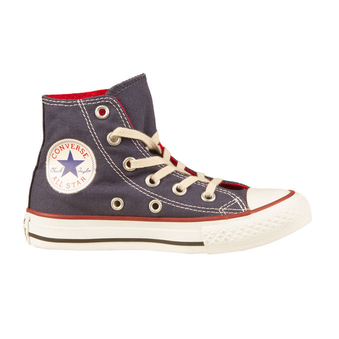 SNEAKER HI CANVAS Bambino Navy Red