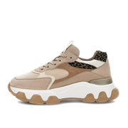 SNEAKER HYPERACTIVE ANIMALIER Donna Beige Leopard SNEAKER HYPERACTIVE ANIMALIER Donna Beige Leopard