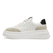 SNEAKER IMPULS PELLE BIANCA Donna Calf Suede Shell/Wht/Blk SNEAKER IMPULS PELLE BIANCA Donna Calf Suede Shell/Wht/Blk