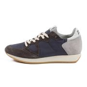 SNEAKER MONACO VINTAGE IN NYLON E PELLE SCAMOSCIATA Uomo Gris Antracite SNEAKER MONACO VINTAGE IN NYLON E PELLE SCAMOSCIATA Uomo Gris Antracite
