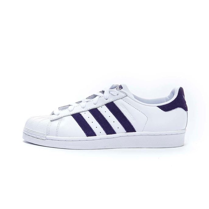 SNEAKER SUPERSTAR Donna White leg purple