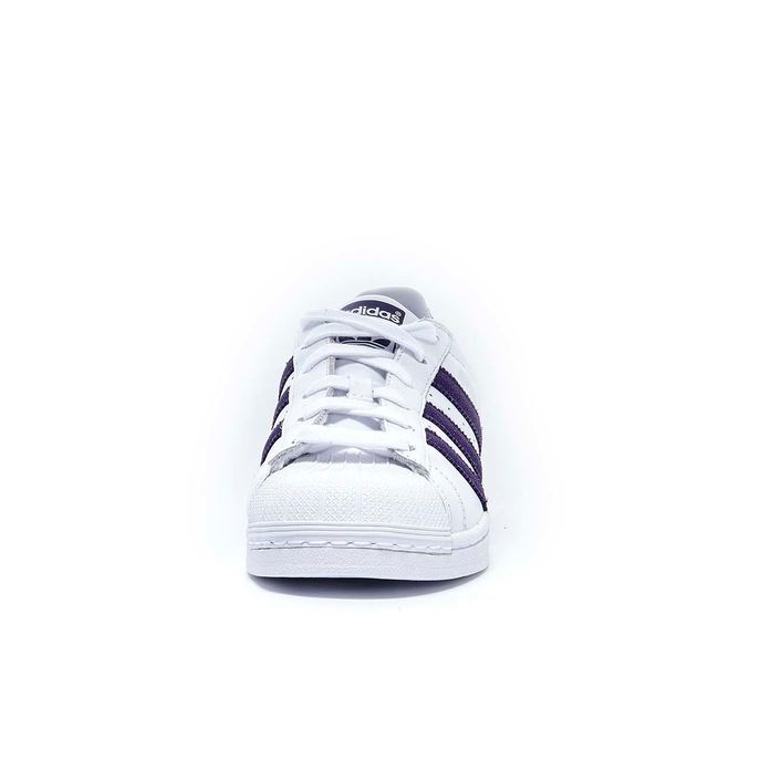 SNEAKER SUPERSTAR Donna White leg purple