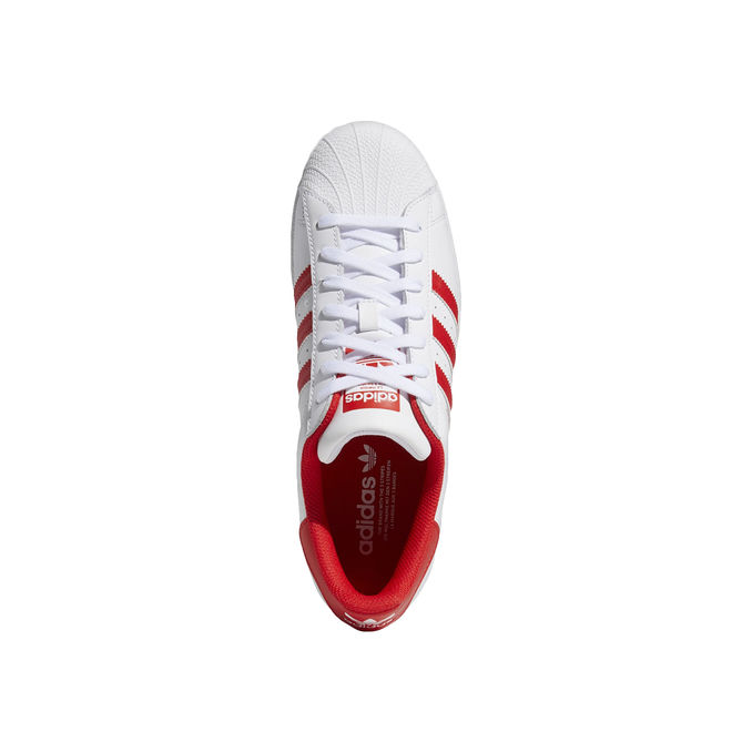 SNEAKER SUPERSTAR IN PELLE Uomo White Vivid Red